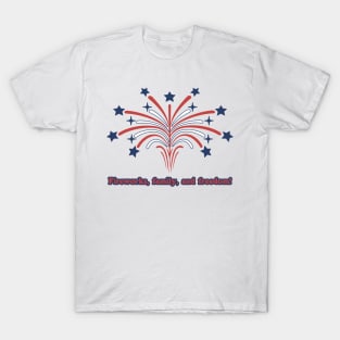 4th July Fireworks Family and Freedom! T-Shirt